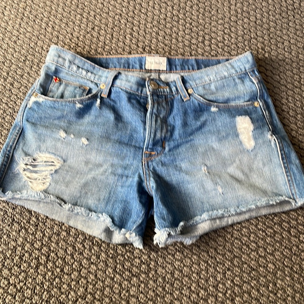 Hudson Libertine Boyfriend Fray Hem Shorts
